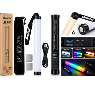 MAMEN SL-B02 LED Fill Light Stick – RGB Photography & Video Light