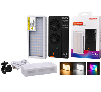MAMEN SL-PB40R 40W RGB + Bi-Color Portable LED Video Light