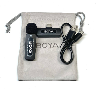 BOYA BY-V10 2.4GHz Wireless Microphone – USB-C Mini Mic with Noise Cancellation for Android, YouTube & Vlogging