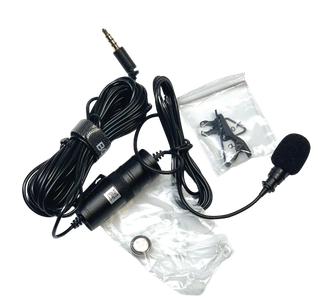 BOYA BY-M1 Lavalier Microphone – Omnidirectional Clip-On Mic with 6m Cable for Camera, Smartphone & PC